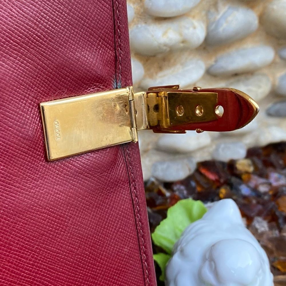 Authentic GUCCI Red Leather Long Slim Double-Sided Wallet w/ COA. Quiet Luxury - Picture 7 of 15